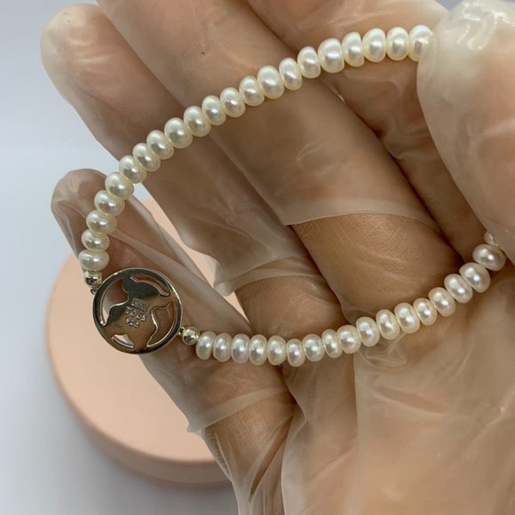 TOUS Bracelet Camille Bracelet in Silver with Pearls Women Bracelet Jewelry - Picture 4 of 6